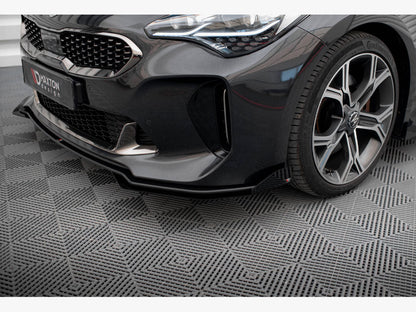 Maxton Design - STREET PRO FRONT SPLITTER + FLAPS KIA STINGER GT / GT-LINE MK1