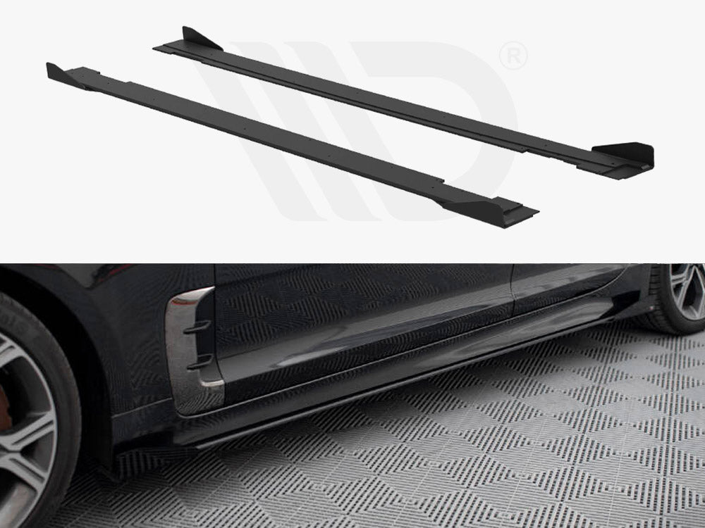 Maxton Design - STREET PRO SIDE SKIRTS DIFFUSERS + FLAPS KIA STINGER GT / GT-LINE MK1