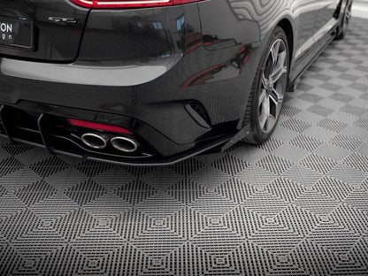 Maxton Design - STREET PRO REAR SIDE SPLITTERS + FLAPS KIA STINGER GT-LINE MK1