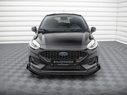 Maxton Design - STREET PRO FRONT SPLITTER + FLAPS FORD FIESTA ST/ST LINE MK8/8.5 FACELIFT