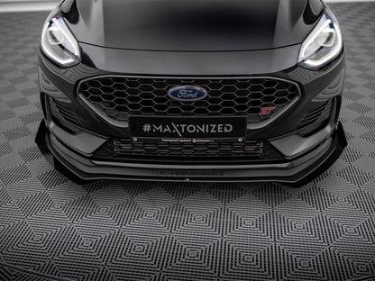 Maxton Design - STREET PRO FRONT SPLITTER + FLAPS FORD FIESTA ST/ST LINE MK8/8.5 FACELIFT
