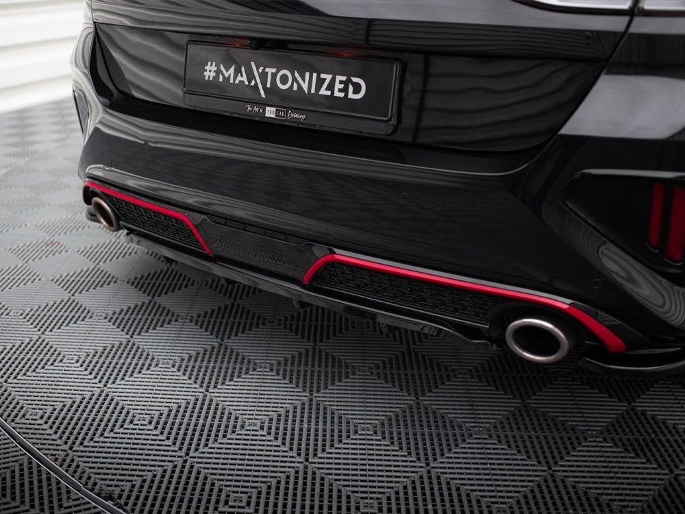 Maxton Design - Central Rear Splitter (Vertical Bars) Kia Ceed GT Mk3 Facelift