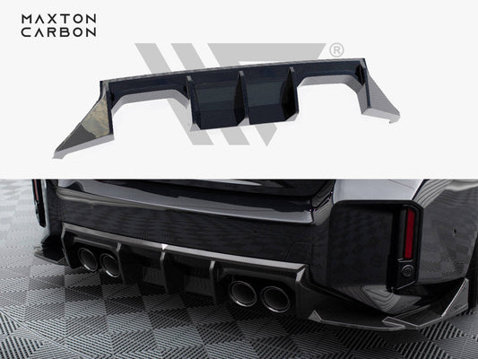 Maxton Design Carbon Fibre/Fiber Rear Diffuser Valance for BMW M2 G87 2023+ | Carbon Division Pre-Preg 2x2 Twill Rear Bumper Insert Undertray Aero Body Kit Upgrade
