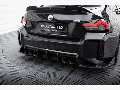 Maxton Design Carbon Fibre/Fiber Rear Diffuser Valance for BMW M2 G87 2023+ | Carbon Division Pre-Preg 2x2 Twill Rear Bumper Insert Undertray Aero Body Kit Upgrade