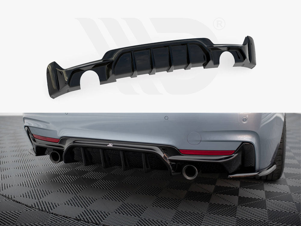 Maxton Design - REAR VALANCE BMW 4 COUPE / GRAN COUPE / CABRIO M-PACK F32 / F36 / F33 (VERSION WITH EXHAUST ON BOTH SIDES)