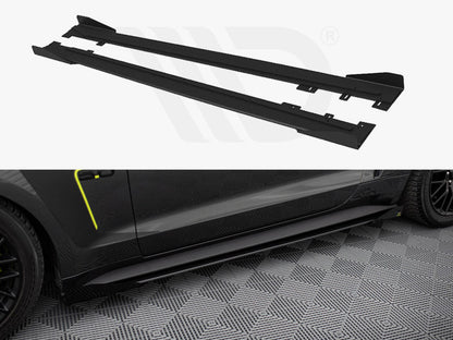 Maxton Design - Street PRO Side Skirts Diffusers + Flaps Ford Mustang GT Mk6