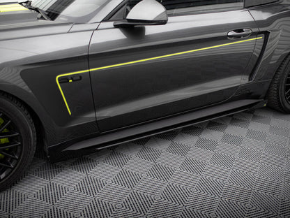 Maxton Design - Street PRO Side Skirts Diffusers + Flaps Ford Mustang GT Mk6