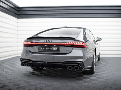 Maxton Design - REAR VALANCE + EXHAUST ENDS IMITATION AUDI A7 C8 S-LINE (2017-)