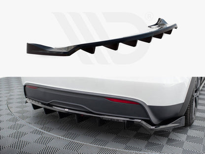 Maxton Design - CENTRAL REAR SPLITTER (VERTICAL BARS) TESLA MODEL X MK1 FACELIFT