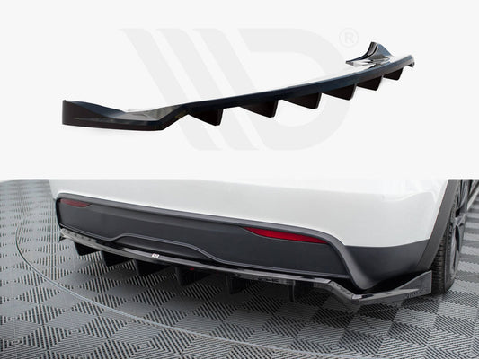 Maxton Design - CENTRAL REAR SPLITTER (VERTICAL BARS) TESLA MODEL X MK1 FACELIFT