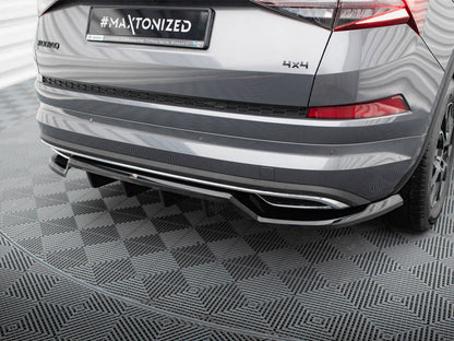 Maxton Design - CENTRAL REAR SPLITTER (VERTICAL BARS) SKODA KODIAQ SPORTLINE MK1 FACELIFT