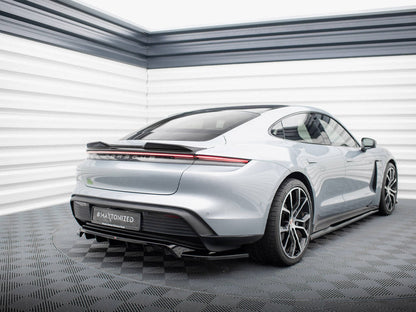 Maxton Design - CENTRAL REAR SPLITTER (VERTICAL BARS) PORSCHE TAYCAN / TAYCAN 4 / TAYCAN 4S / TAYCAN GTS MK1