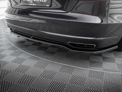 Maxton Design - CENTRAL REAR SPLITTER (VERTICAL BARS) AUDI A8 D4 FACELIFT (2013-2017)