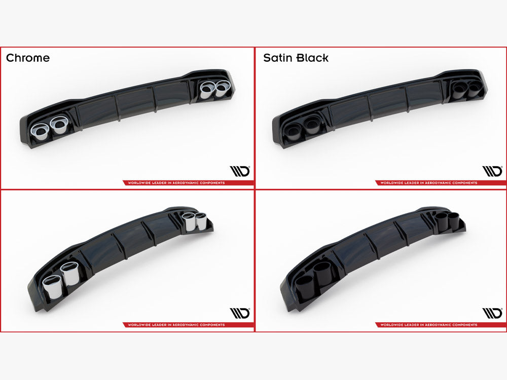 Maxton Design - REAR VALANCE + EXHAUST ENDS IMITATION VOLKSWAGEN GOLF GTE MK8