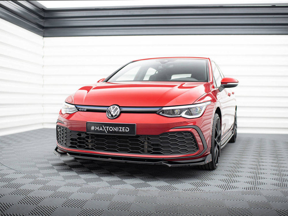 Maxton Design - FRONT SPLITTER V.2 + FLAPS VOLKSWAGEN GOLF GTI / GTE / R-LINE MK8