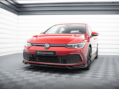 Maxton Design - FRONT SPLITTER V.2 + FLAPS VOLKSWAGEN GOLF GTI / GTE / R-LINE MK8