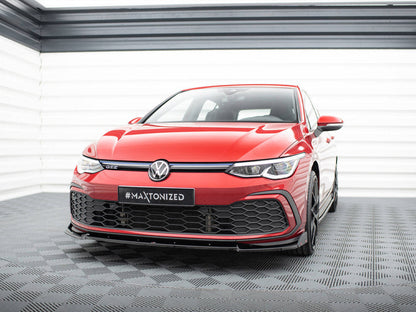 Maxton Design - FRONT SPLITTER V.3 + FLAPS VOLKSWAGEN GOLF GTI / GTE / R-LINE MK8