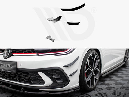 Maxton Design - FRONT BUMPER WINGS (CANARDS) VOLKSWAGEN POLO GTI MK6 FACELIFT