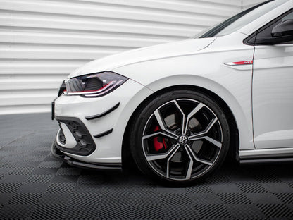 Maxton Design - FRONT BUMPER WINGS (CANARDS) VOLKSWAGEN POLO GTI MK6 FACELIFT