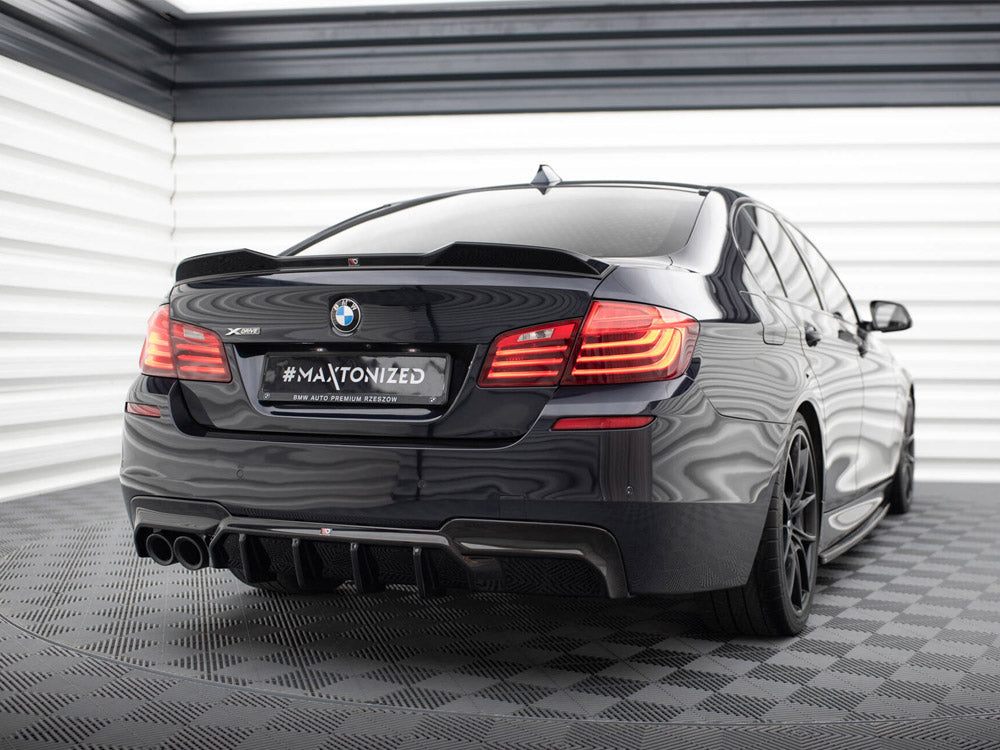 Maxton Design - REAR VALANCE V.2 BMW 5 M-PACK F10 (VERSION WITH DOUBLE EXHAUST ON ONE SIDE)