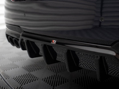 Maxton Design - REAR VALANCE V.2 BMW 5 M-PACK F10 (VERSION WITH DOUBLE EXHAUST ON ONE SIDE)