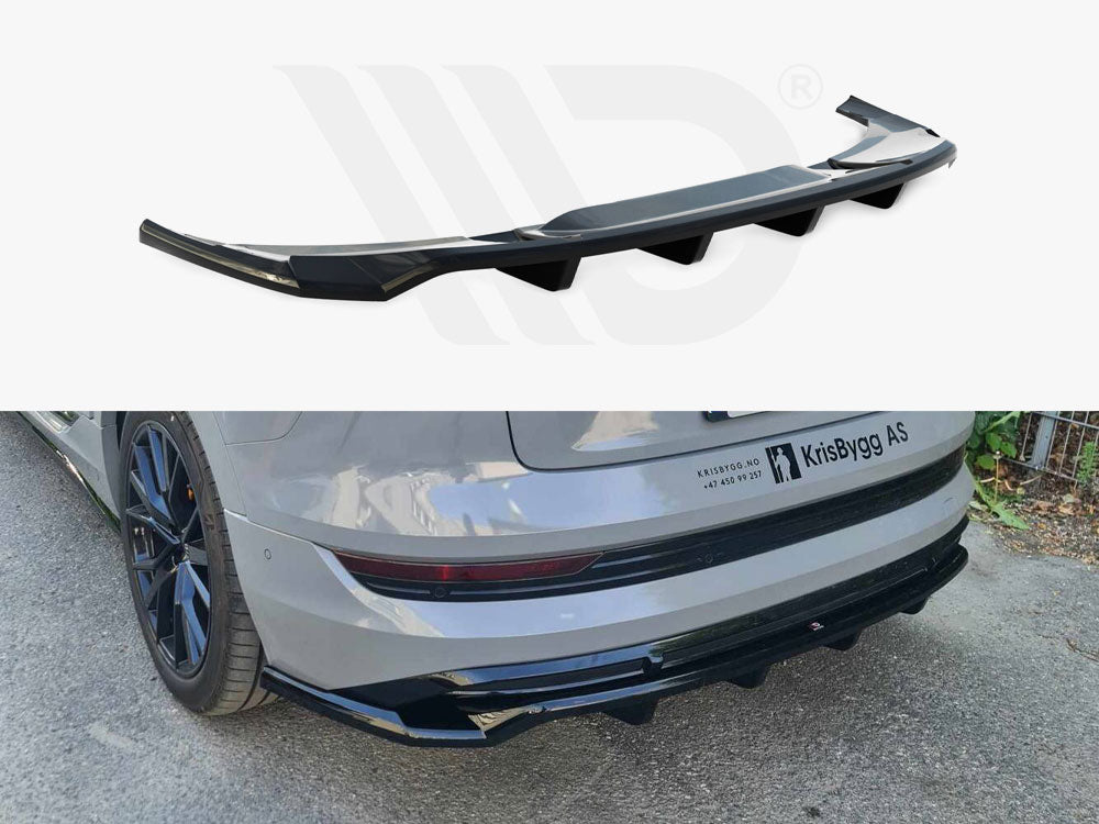 Maxton Design - CENTRAL REAR SPLITTER (VERTICAL BARS) AUDI E-TRON S-LINE