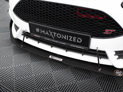 Maxton Design - Front racing splitter Fiesta MK7 ST facelift (With wings)