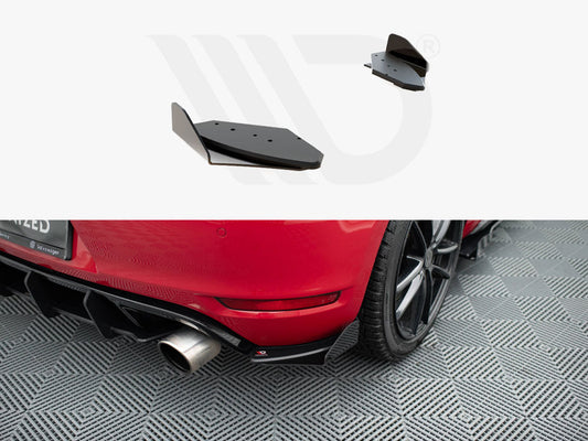 Maxton Design - Street PRO Rear Side Splitters + Flaps VW Golf GTI Mk6