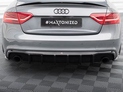 Maxton Design - REAR VALANCE AUDI A5 S-LINE COUPE / SPORTBACK 8T FACELIFT (VERSION WITH SINGLE EXHAUSTS ON BOTH SIDES)