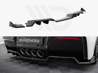 Maxton Design - Central Rear Splitter (Vertical Bars) + Rear Side Splitters Chevrolet Corvette C7