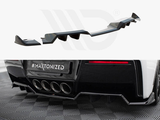 Maxton Design - Central Rear Splitter (Vertical Bars) + Rear Side Splitters Chevrolet Corvette C7