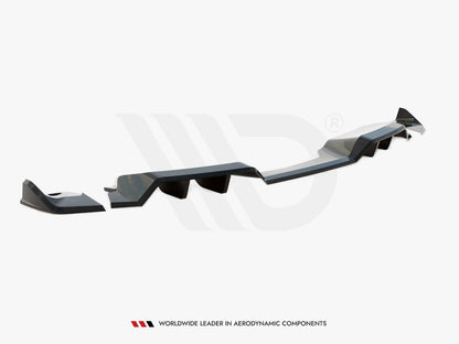 Maxton Design - Central Rear Splitter (Vertical Bars) + Rear Side Splitters Chevrolet Corvette C7