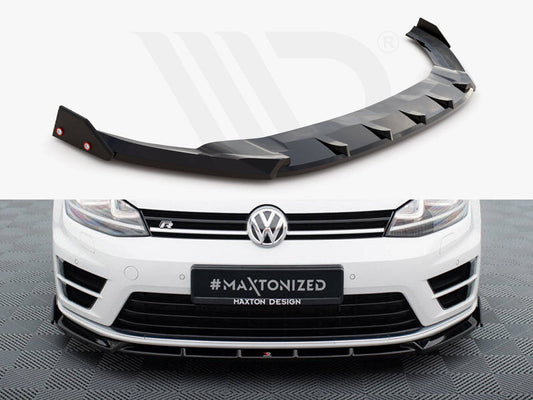 Maxton Design - Front Splitter V.5 + Flaps Volkswagen Golf R / R-Line Mk7