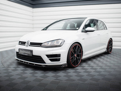 Maxton Design - Front Splitter V.5 + Flaps Volkswagen Golf R / R-Line Mk7