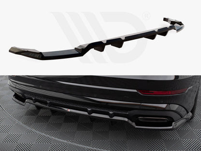 Maxton Design - Central Rear Splitter (Vertical Bars) Audi SQ8 / Q8 S-Line Mk1 Facelift