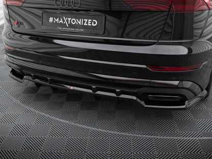 Maxton Design - Central Rear Splitter (Vertical Bars) Audi SQ8 / Q8 S-Line Mk1 Facelift
