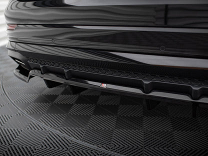 Maxton Design - Central Rear Splitter (Vertical Bars) Audi SQ8 / Q8 S-Line Mk1 Facelift