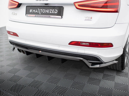 Maxton Design - Rear Splitter (Vertical Bars) Audi Q3 S-Line 8U