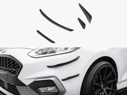 Maxton Design - Front Bumper Wings (Canards) V.3 Ford Fiesta Mk8 ST / ST-Line)