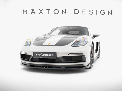Maxton Design - Front Splitter V.2 Porsche 718 Cayman GTS 982c