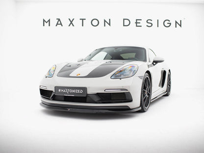 Maxton Design - Front Splitter V.1 Porsche 718 Cayman GTS 982c