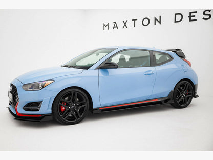 Maxton Design - Street PRO Side Skirts Diffusers + Flaps Hyundai Veloster N Mk2