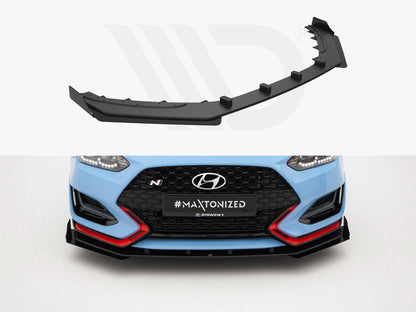 Maxton Design - Street PRO Front Splitter + Flaps Hyundai Veloster N Mk2