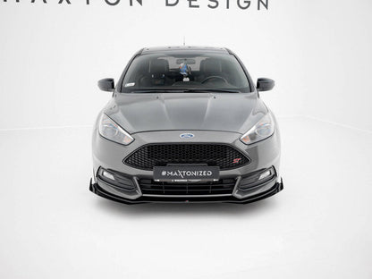 Maxton Design - Street PRO Front Splitter + Flaps Ford Focus ST Mk3 Facelift