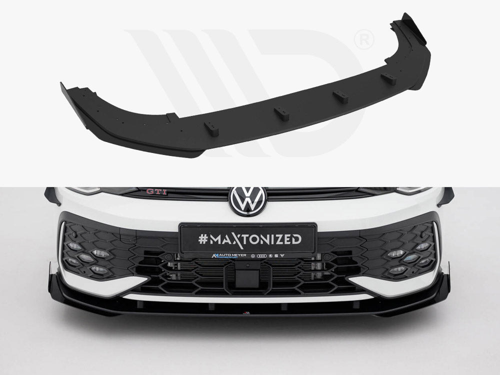 Maxton Design - Street PRO Front Splitter + Flaps Volkswagen Golf GTI / GTE / R-Line Mk8 Facelift