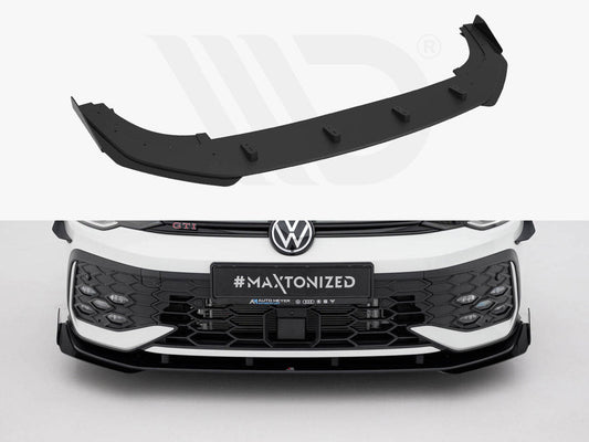 Maxton Design - Street PRO Front Splitter + Flaps Volkswagen Golf GTI / GTE / R-Line Mk8 Facelift