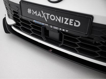 Maxton Design - Street PRO Front Splitter + Flaps Volkswagen Golf GTI / GTE / R-Line Mk8 Facelift