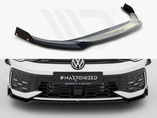 Maxton Design - Front Splitter V.3 + Flaps Volkswagen Golf GTI / GTE / R-Line Mk8 Facelift