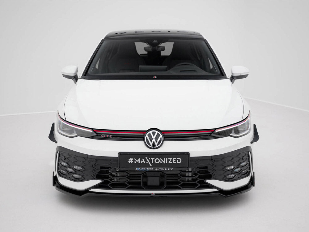Maxton Design - Front Splitter V.3 + Flaps Volkswagen Golf GTI / GTE / R-Line Mk8 Facelift