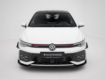 Maxton Design - Front Splitter V.3 + Flaps Volkswagen Golf GTI / GTE / R-Line Mk8 Facelift